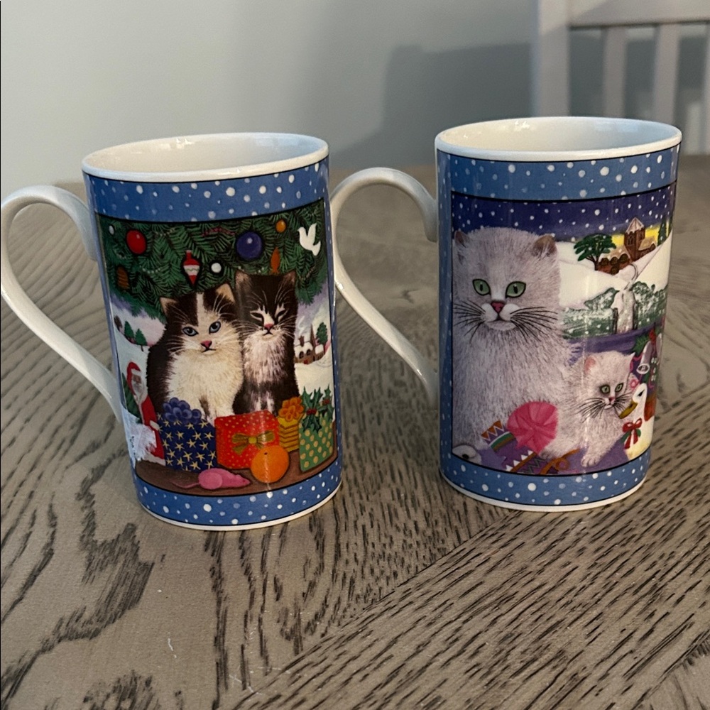 Vintage Dunoon Cat Mugs- Set of 2
